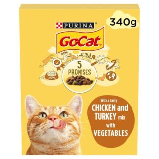 Go-Cat with a Tasty Chicken and Turkey Mix and with Vegetables 1+ Years 340g