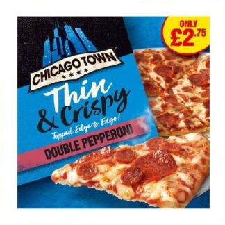 Chicago Town Thin & Crispy Double Pepperoni Pizza 305g