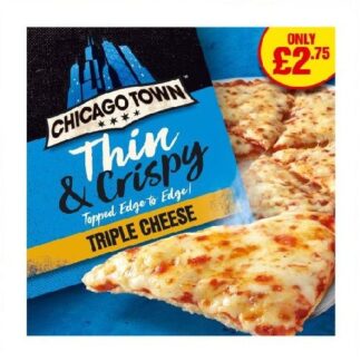 Chicago Town Thin & Crispy Triple Cheese Pizza 305g