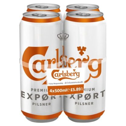 Carlsberg Export Lager 4 x 500ml Cans