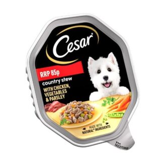 Cesar Country Kitchen Dog Food Tray Chicken & Veg in Gravy 150g