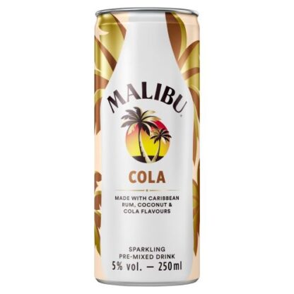 Malibu Cola Sparkling Pre-Mixed Drink 250ml