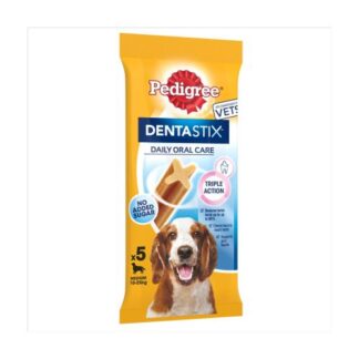 Pedigree Dentastix Daily Adult Medium Dog Treats 5 x Dental Sticks 128g
