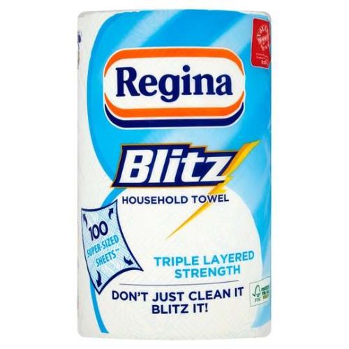 Regina Blitz Original Large Multi Purpose Kitchen Towel Sheet 3 Roll Pack Bulk 