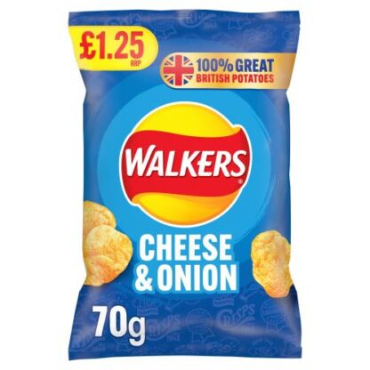 Walkers Cheese and Onion Crisps 70g