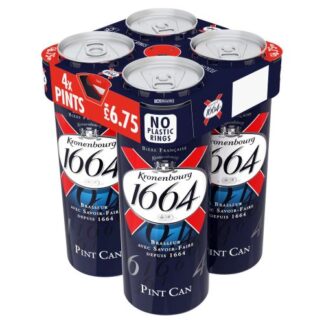 Kronenbourg 1664 Lager Beer 4 x 568ml Can