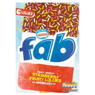 Nestle Fab Strawberry Ice Lollies 6x58g