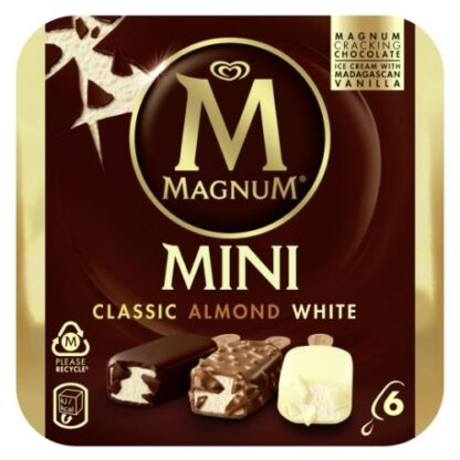 Magnum Mini Classic Almond White 6 Ice Creams