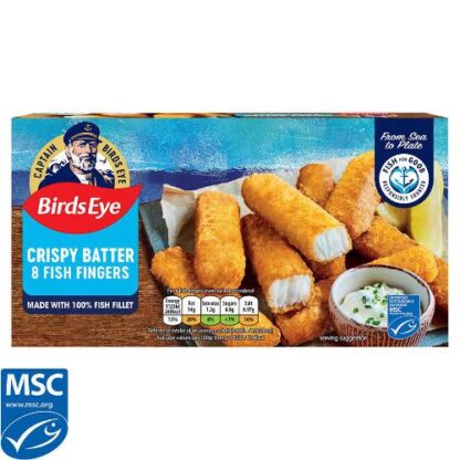 Birds Eye 8 Crispy Battered Fish Fingers 224g