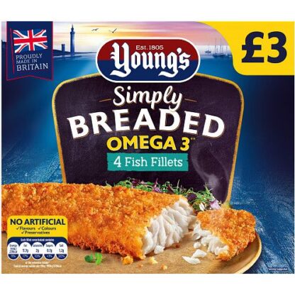Youngs Simply Breaded Omega 3 Fish Fillets