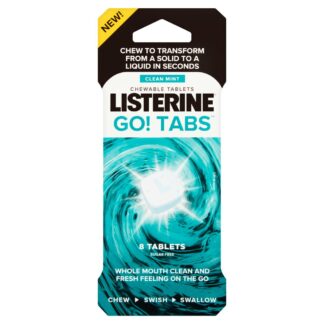 Listerine Go! Tabs Clean Mint Chewable Tablets 8 Tablets