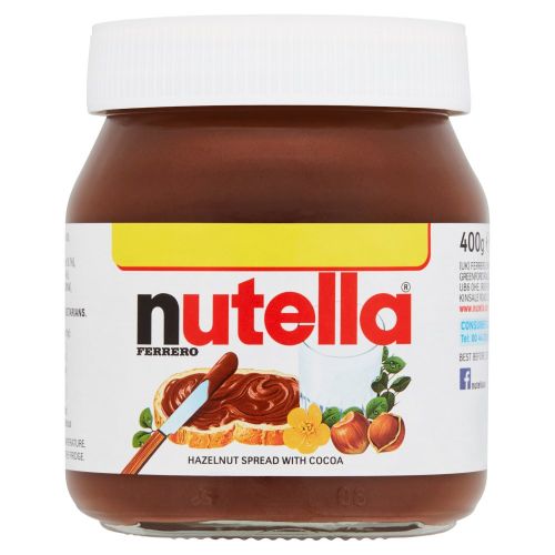 Nutella Hazelnut and Chocolate Spread Jar 400g Britishfoodmart