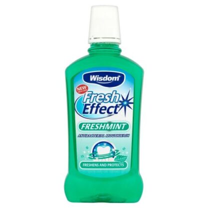 Wisdom Fresh Effect Freshmint Antibacterial Mouthwash 500ml