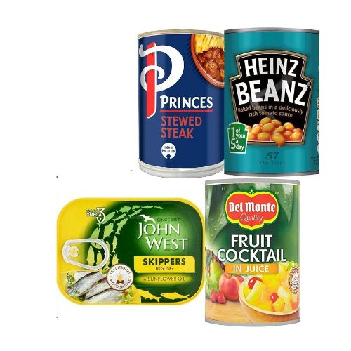 Canned Beans, Fish, Fruits & Meats