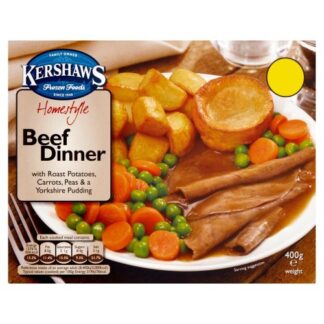 Kershaws Homestyle Beef Dinner with Roast Potatoes, Carrots, Peas & Yorkshire Pudding 400g