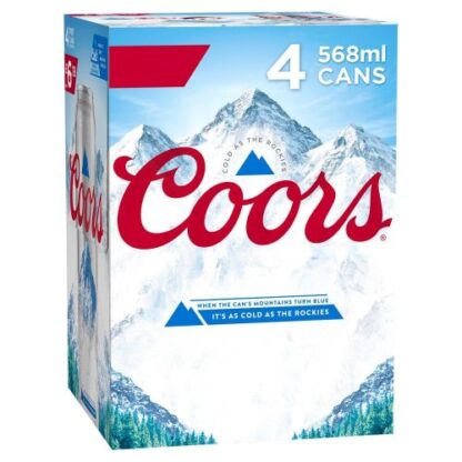 Coors Lager Cans 4 x 568ml Pint