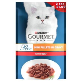 Gourmet Perle Mini Fillets in Gravy with Beef 85g