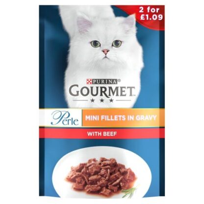 Gourmet Perle Mini Fillets in Gravy with Beef 85g