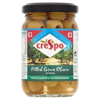Crespo Pitted Green Olives in Brine 198g