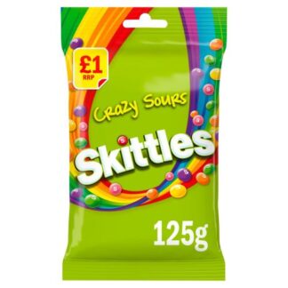 Skittles Crazy Sours Sweets Treat Bag 125g