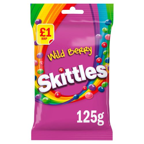 Skittles Wild Berry Sweets Treat Bag 125g