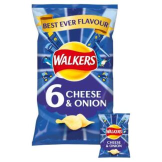 Walkers Cheese & Onion Multipack Crisps 6x25g
