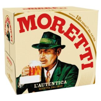 Birra Moretti Lager Beer 12 x 330ml Bottles