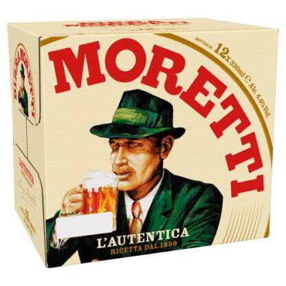 Birra Moretti Lager Beer 12 x 330ml Bottles