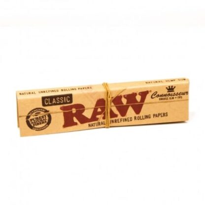 RAW Black Connoisseur King Size Slim Rolling Papers & Tips