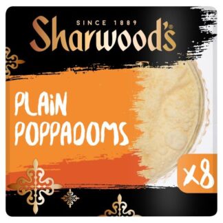 Sharwood's 8 Plain Poppadoms