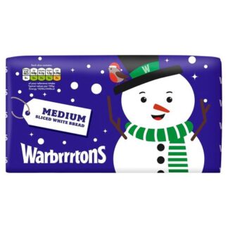 Warburtons Medium Sliced White Bread 800g