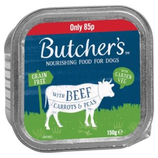 Butcher's Beef & Veg Dog Food Tray 150g