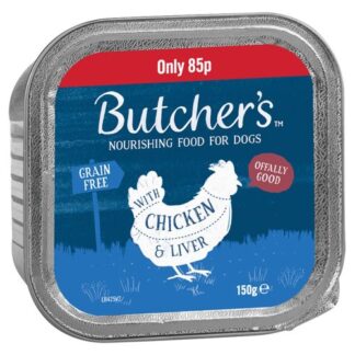 Butcher's Chicken & Liver Dog Food Tray 150g