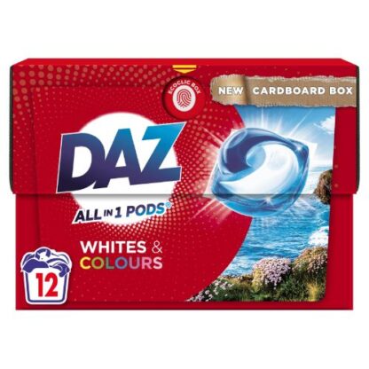 Daz ALL in 1 PODs Washing Capsules Whites & Colours 12 Washes