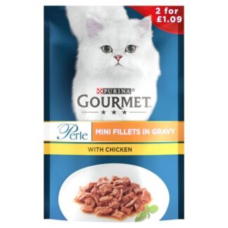 Gourmet Perle Mini Fillets in Gravy with Chicken 85g