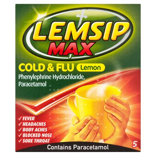 Lemsip Max Cold & Flu Lemon 5 Sachets