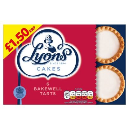 Lyons Cakes 6 Bakewell Tarts