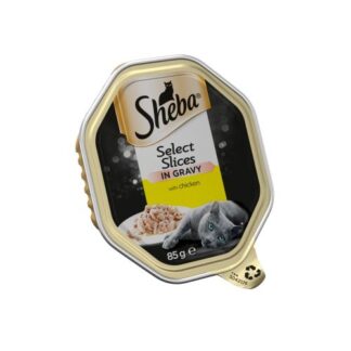 Sheba Select Slices Cat Food Tray with Chicken in Gravy 85g