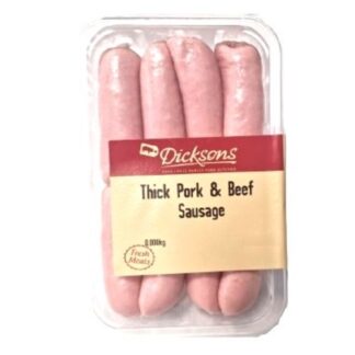 Dicksons Thick Pork and Beef Sausages 400G