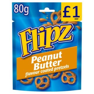 Flipz Peanut Butter Flavour Coated Pretzel Snacks 80g