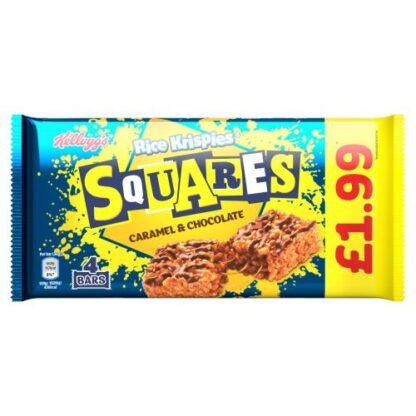 Kelloggs Rice Krispies Squares Caramel and Chocolate 4x36g