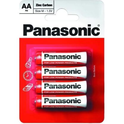 Panasonic AA Zinc Carbon Batteries 4 pack