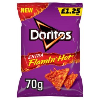Doritos Extra Flamin' Hot Sharing Bag Crisps 70g